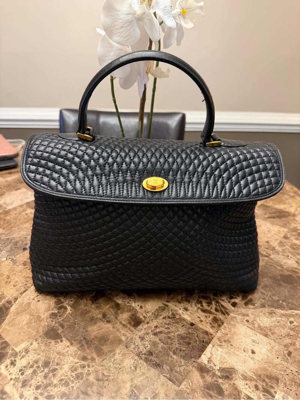 Vintage BALLY Leather Clutch Bag (Made in Italy)